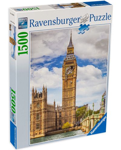 Puzzle Ravensburger de 1500 piese - Big Ben cu o pisica - 1
