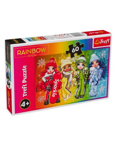 Puzzle Trefl din 60 de piese - Păpușile Rainbow High - 1