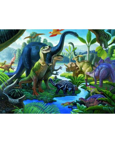 Puzzle Ravensburger de 100 XXL piese - Lumea dinozaurilor - 2