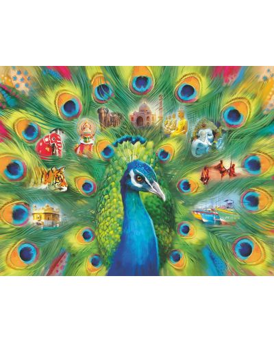  Puzzle Ravensburger de 2000 piesw - Land of the Peacock - 2