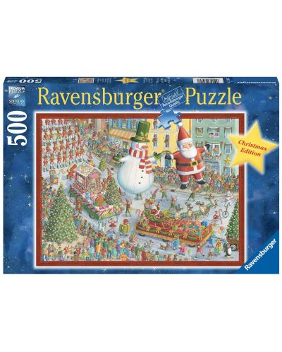 Puzzle Ravensburger din 500 de piese  - Vine Crăciunul! - 1