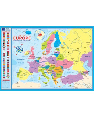 Puzzle Eurographics de 200 piese - Harta Europei - 2
