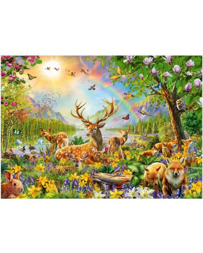 Puzzle Ravensburger din 200 XXL de piese - Gratie familia de cerbi - 2