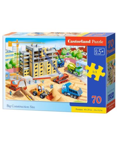 Puzzle de 70 de piese Castorland - Santier de constructii - 1