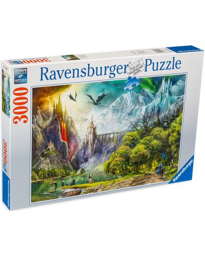 Puzzle Ravensburger de 3000 de piese - În muntele dragonilor  - 1