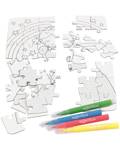 Puzzle de colorat Compania Creativ - Printese, 30 piese - 1