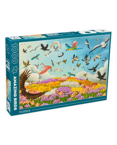Puzzle Roovi de 1000 de piese - Păsări uimitoare - 1