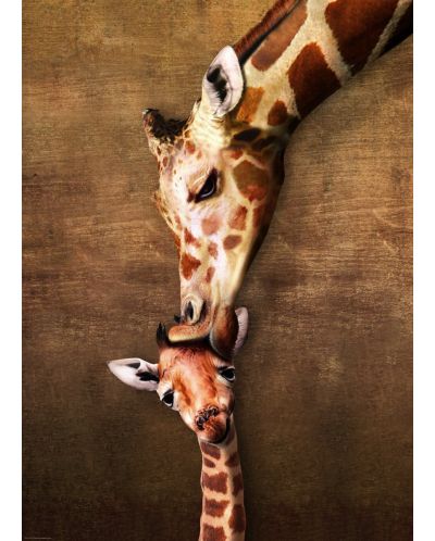 Puzzle Eurographics de 1000 piese - Sarutul girafei mama - 2