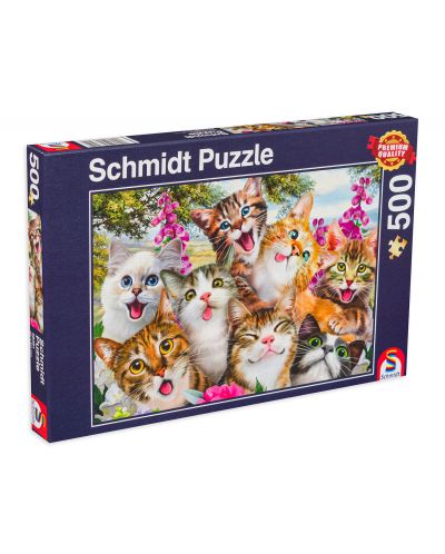 Puzzle Schmidt de 500 piese - Cat Selfie - 1