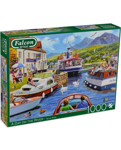 Puzzle  Falcon de 1000 piese - A Day on the River - 1