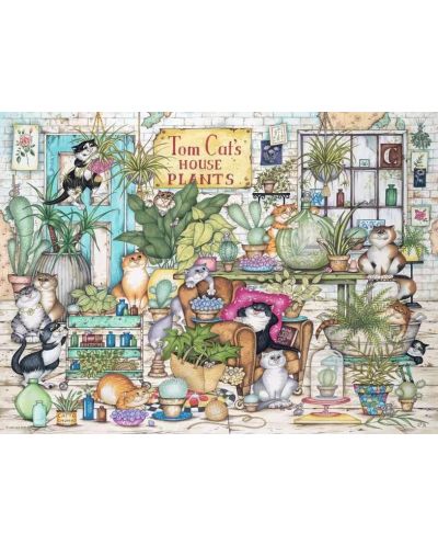 Puzzle Ravensburger 500 de piese - Pisicile nebune 13: Plantele de companie ale pisicii Tom  - 2
