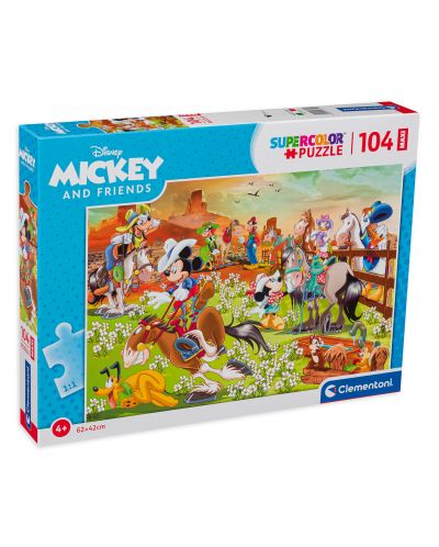 Puzzle Clementoni de 104 piese - Mickey and friends - 1