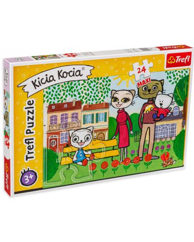 Puzzle Trefl din 24 maxi piese - Iesire in familie - 1