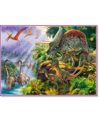Puzzle Castorland din 200 de piese - Valea Dinozaurilor - 2