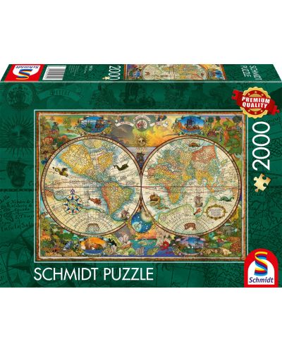 Puzzle Schmidt din 2000 de piese - Locuitorii Pământului - 1