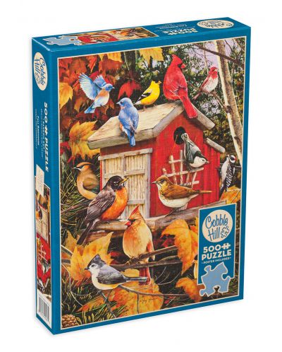 Puzzle Cobble Hill din 500 XXL piese - Casa de păsări de toamnă - 1