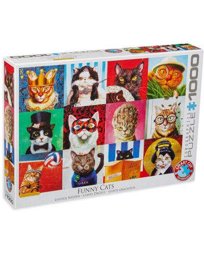 Puzzle Eurographics de 1000 piese - Funny Cats  - 1