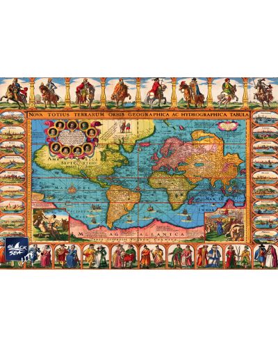 Puzzle Black Sea Lite de 1000 piese - Harta antica a lumii, a. 1632 - 2