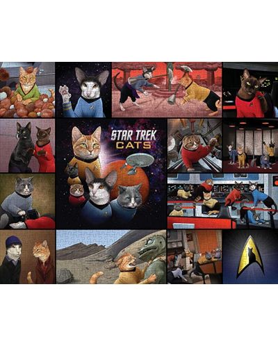 Puzzle Galison din 1000 de piese - Pisici Star Trek - 2