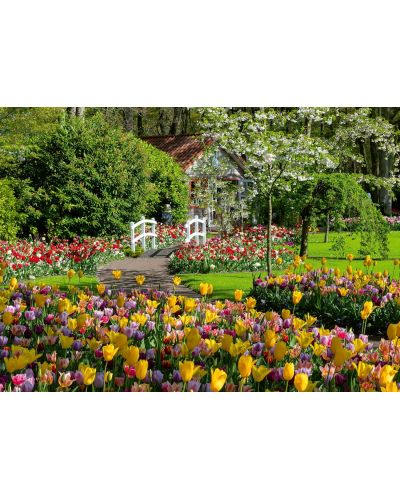 Puzzle Ravensburger  din 1000 de piese  - Grădinile olandeze Keukenhof - 2