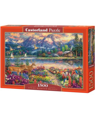Puzzle Castorland din 1500 de piese - Frumusețe muntoasă de primăvară - 1