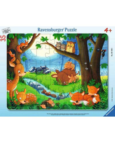 Puzzle Ravensburger de 35 piese - When small animals go to sleep - 1