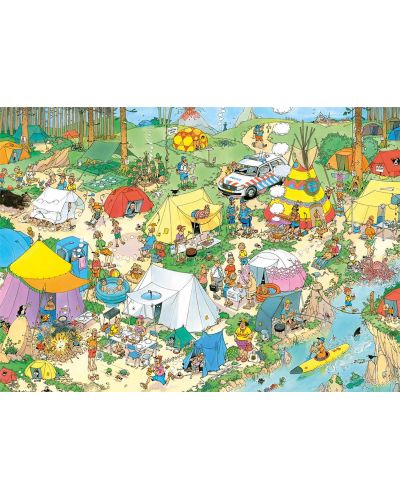 Puzzle Jumbo de 1000 piese - Camping in the Forest - 2