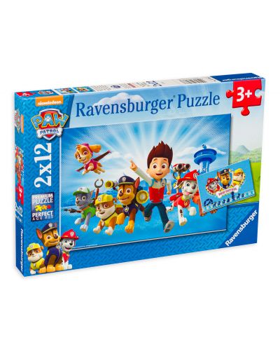 Puzzle Ravensburger din 2х12 piese - Ryder si Paw Patrol - 1