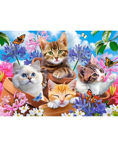 Puzzle Castorland de 70 piese - Pisici cu flori - 2