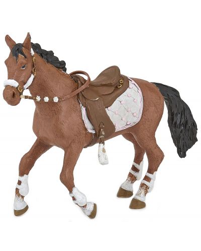 Figurina Papo Horses, foals and ponies – Cal maro cu sa - 1