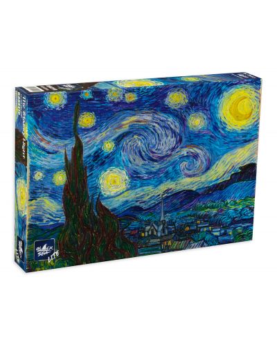 Puzzle Black Sea Lite de 1000 piese - Noapte instelata, Vincent van Gogh - 1
