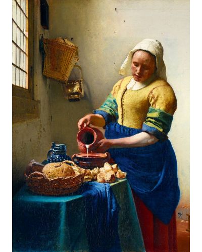 Puzzle Bluebird de 1000 piese - The Milkmaid, 1658 - 2