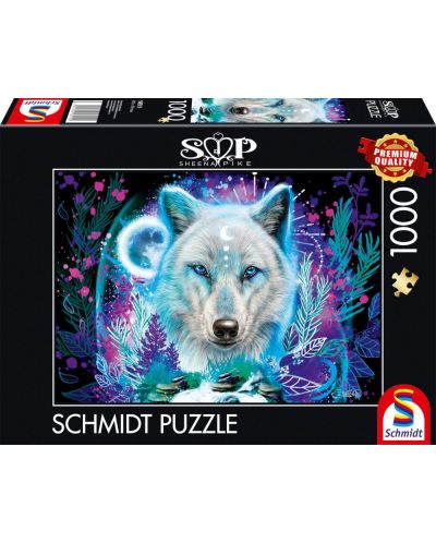 Puzzle Schmidt din 1000 de piese - Lup arctic neon - 1