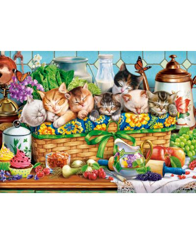 Puzzle Castorland din 200 de piese - Pisicuțe adormite - 2