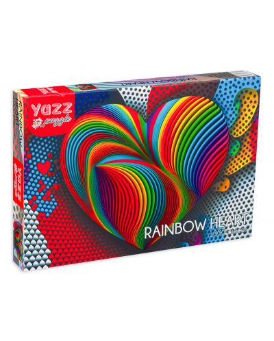 Puzzle de 1000 de piese Yazz - Inimă multicoloră - 1
