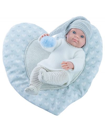 Papusa-bebelus Paola Reina Mini Pikolines - Cu paturica inima, baietel, 32 cm - 1