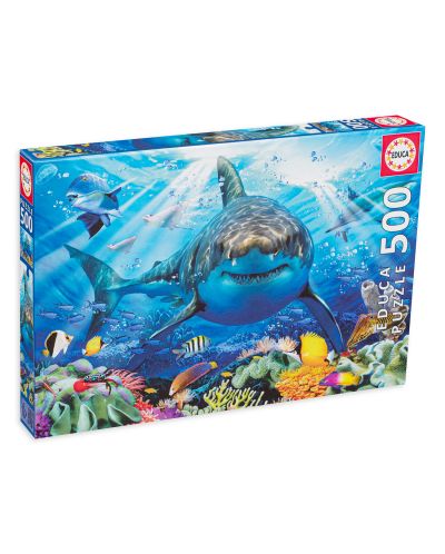 Puzzle Educa de 500 piese - Great White Shark - 1