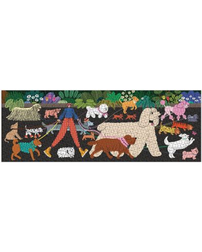 Puzzle de 1000 de piese Galison Panoramic - Plimbare cu caini - 2