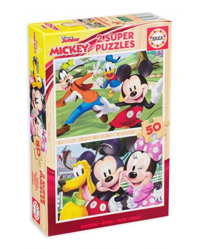 Puzzle Educa de 2 x 50 piese - Mickey si prietenii - 1