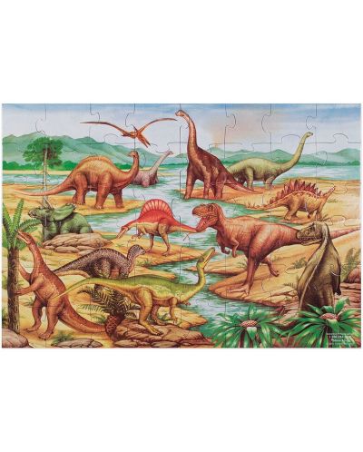 Puzzle pentru podea Melissa & Doug - Dinozauri, 48 piese - 2