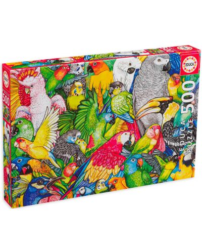 Puzzle Educa din 500 de piese - Papagali - 1