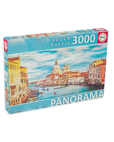 Puzzle panoramic Educa din 3000 de piese - Marele Canal Venetia - 1