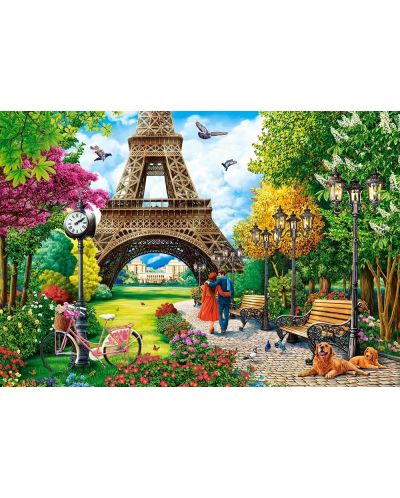 Puzzle Castorland din 1000 de piese - Primăvară în Paris - 2