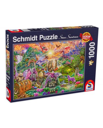 Puzzle Schmidt de 1000 piese - Enchantrd Dragon Kingdom - 1