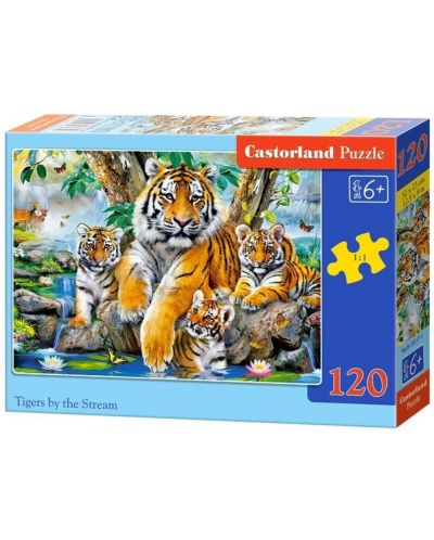 Castorland Puzzle de 120 de piese - Tigri - 1