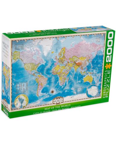 Puzzle Eurographics de 2000 piese - Harta lumii - 1