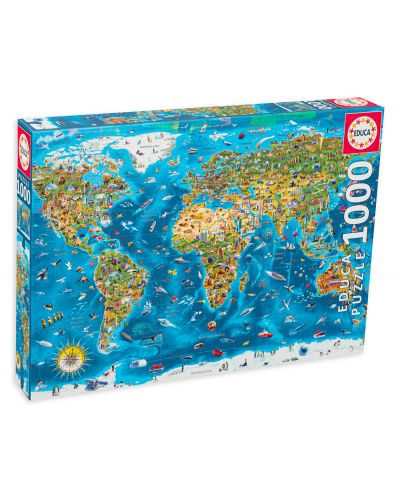 Puzzle Educa de 1000 piese - Minunile lumii - 1