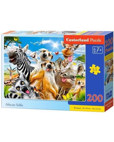 Puzzle Castorland din 200 de piese - Animale din Africa - 1
