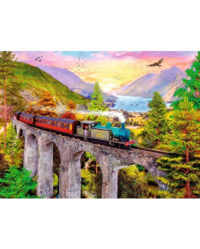 Puzzle Ravensburger  din  1500 piese - Călătorie cu trenul toamna - 2