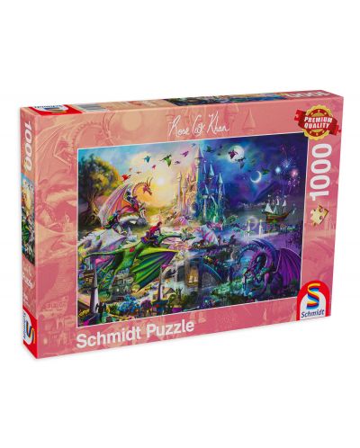 Puzzle Schmidt din 1000 de piese - Curse de noapte cu dragoni - 1